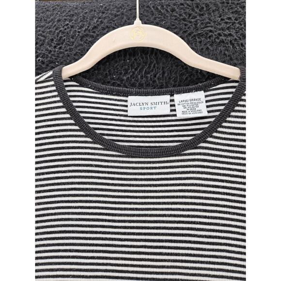 Jaclyn Smith Sport Womens TShirt MultiColor Size Large Cotton Blend Short Sleeve - Picture 7 of 12